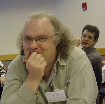 Mark P is very embarrassed to be elected a past president of fwa (Nigel R in background)