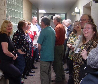 Fans waiting for the convention brunch