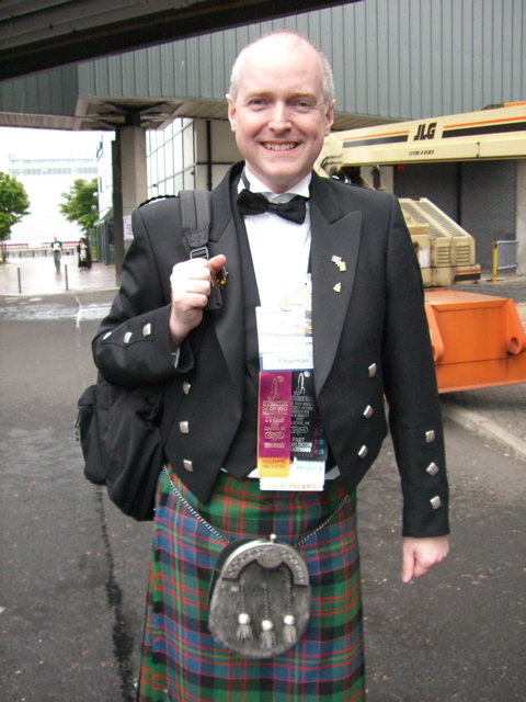 Vince Docherty in a kilt