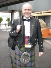 Vince Docherty in a kilt